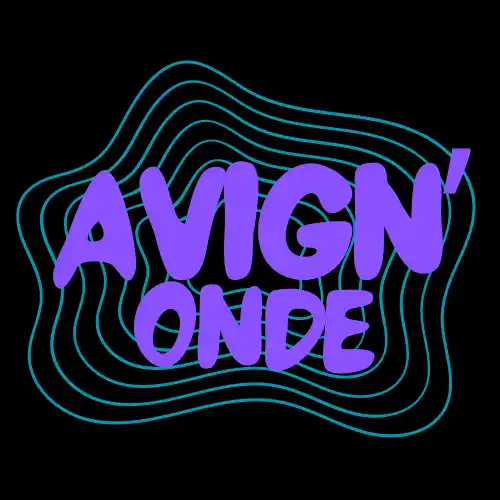 Logo Avign'onde noir et violet